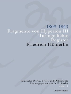 cover image of Sämtliche Werke, Briefe und Dokumente. Band 12